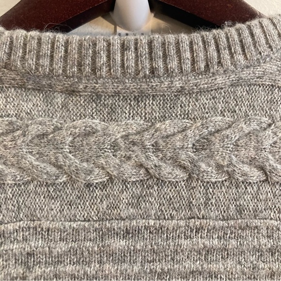 TED BAKER Sz 4 (US 10) Ribbed  Cable Knit Wool Alpaca Polyamide Blend Sweater - Picture 4 of 8